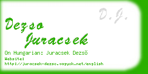 dezso juracsek business card